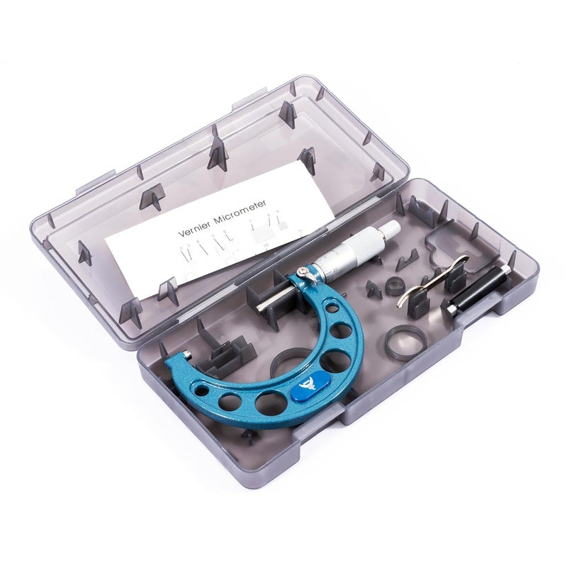 PEC TOOLS 2-3” Outside Micrometer, Industrial-Grade Precision Measuring Tool, Hardened Steel, High-Accuracy Micrometer with Ratchet Stop & Carbide-Tipped Measuring Faces for Machining & Engineering - Image 4